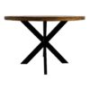 Ronde eettafel Melbourne - ø80x76 - Naturel/zwart - Mangohout/ijzer - Afbeelding 2