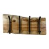 Kapstok Live Edge - 60x13x26 - Naturel - Acaciahout/metaal - Afbeelding 2