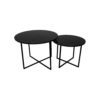 Ronde Salontafel - ø61x45/ø46x39 - zwart marmer - set van 2 - Afbeelding 2