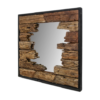 Wandspiegel - 80x80 cm - teak - Afbeelding 2