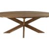 Eettafel tuin ovaal met kruispoot - 240x110x76 - Naturel - Oud teakhout - Afbeelding 2