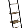 Decoratieve ladder - mangohout/ijzer - powdercoated black - Afbeelding 2