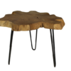 Salontafel met hairpin poten - ijzer/teak - Afbeelding 2