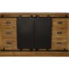 HSM Collection-Dressoir Blackburn 2 Deur 6 La-180x50x85-Naturel/Zwart-Teak/Metaal - Afbeelding 2