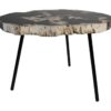 Salontafel rond - ø64x56x46 - Naturel/zwart - Steen/Metaal - Afbeelding 2