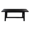 Decoratieve bank Lawas - 100x27x46 - Zwart - Teak - Afbeelding 2