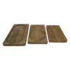 Decoratieve dienbladen - Naturel - Mangohout - Set van 3 - Afbeelding 2