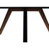 Ovale eettafel Milano - 220x110x76 - Naturel/zwart - Acaciahout/ijzer - Afbeelding 2