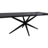 Eettafel Zurich rechthoekig - 200x100x76 - Zwart - Acaciahout/metaal - Afbeelding 2