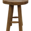 Kruk - ø40 cm - teak - Afbeelding 2