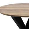 Eettafel Zurich rond - ø100x76 - Oakland tafelpoten - Acaciahout/metaal - Afbeelding 2