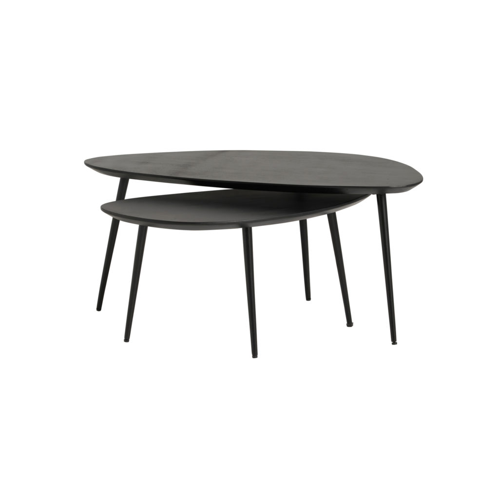 Salontafel - set van 2, organisch, Black - Afbeelding 2