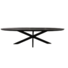 Eettafel Brandy Black | 160 cm | Ovaal - Afbeelding 2