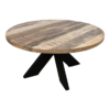 Ronde salontafel - mangohout/ijzer - Afbeelding 2