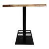 Vierkante bartafel - 80x80x92 - naturel/zwart - Acacia/metaal - Afbeelding 2