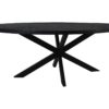 Ovale eettafel Melbourne - 160x90x76 - zwart - mangohout/ijzer - Afbeelding 2