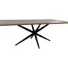 Eettafel Zurich rechthoekig - 200x100x76 - Naturel/zwart - Acaciahout/metaal - Afbeelding 2