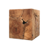 Kubus bijzettafel - 30x30 cm - teak - natural wax - Afbeelding 2