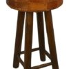 Barkruk Patchwork - leder - cognac - Afbeelding 2