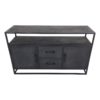 Dressoir Verona - 140x40x85 - Zwart - Mangohout/Metaal - Afbeelding 2