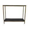 Console tafel - 100x35x86 - Zwart/goud - Marmer/metaal/mangohout - Afbeelding 2