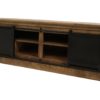 HSM Collection-Tv Meubel Melbourne 2 Deur 2 La-150x45x55-Naturel/Zwart-Mango/Metaal - Afbeelding 3