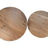 Salontafel Zurich - ø60/ø50 - Naturel/zwart - Acaciahout/ijzer - Set van 2 - Afbeelding 3