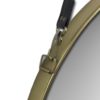 Ronde wandspiegel met riem - ø60 cm - antique gold/zwart - Afbeelding 3