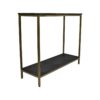 Console tafel - 100x35x86 - Zwart/goud - Marmer/metaal/mangohout - Afbeelding 3