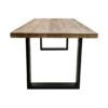 Rechthoekige eettafel Melbourne - 200x100X77  - Naturel/zwart - Mangohout/metaal - Afbeelding 3