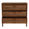 HSM Collection-Dressoir 3 La-90x42x85-Naturel-Rotan/Teak - Afbeelding 3