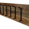 Kapstok - 90x11x30 - Naturel/zwart - Mangohout/metaal - Afbeelding 3