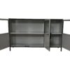 Dressoir Bronx - 140x40x85 - Zwart/grijs - Metaal - Afbeelding 3