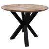 Eettafel Zurich rond - ø100x76 - Oakland tafelpoten - Acaciahout/metaal - Afbeelding 3