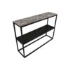 Console tafel Marseille - 120x32x85 - Bruin/zwart - Marmer/metaal - Afbeelding 3