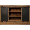 HSM Collection-Dressoir Blackburn 2 Deur 6 La-180x50x85-Naturel/Zwart-Teak/Metaal - Afbeelding 3