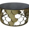 Salontafel rond - ø80x40 - Goud/zwart - Metaal/glas - Afbeelding 3
