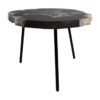 Salontafel rond - ø64x56x46 - Naturel/zwart - Steen/Metaal - Afbeelding 3