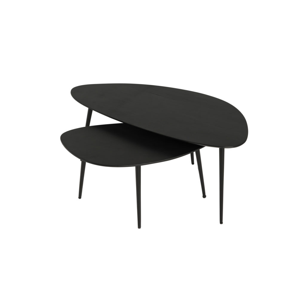 Salontafel - set van 2, organisch, Black - Afbeelding 3