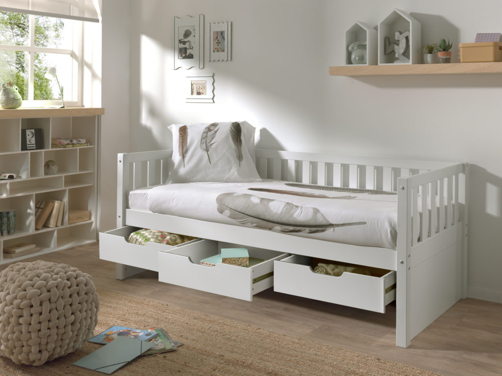 FRITZ KAJUITBED MET LADEN WHITE - Afbeelding 3