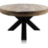 Ovale salontafel - 130x80x45 - Naturel/zwart - Mangohout/metaal - Afbeelding 3