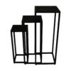 Plantenstandaard Verona - 35x35x90/30x30x75/25x25x60 - Zwart- Mangohout/ijzer - Afbeelding 3