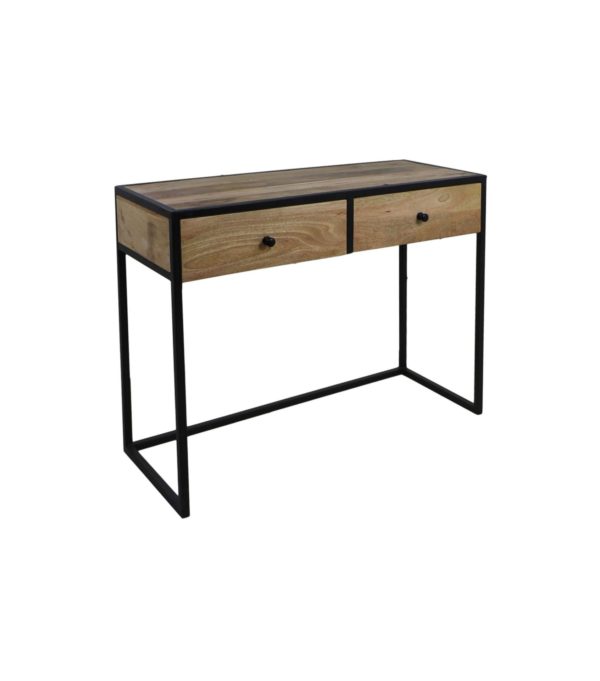 Console tafel Dublin - 100x45x75 - Mangohout/ijzer - Naturel/zwart - Image 3