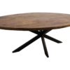 Ovale eettafel Melbourne - 180x100x76 - naturel - mangohout/ijzer - Afbeelding 3