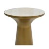 Ronde bijzettafel - ø40x50 - Wit/goud - Marmer/ijzer - Afbeelding 3