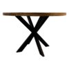 Ronde eettafel Melbourne - ø80x76 - Naturel/zwart - Mangohout/ijzer - Afbeelding 3