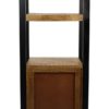 Boekenkast - 55x35x175 - Naturel/zwart - Mangohout/metaal - Afbeelding 3