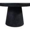 HSM Collection-Ronde Bijzettafel Drum-60x60x40-Zwart-Mango - Afbeelding 3