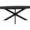 Ovale eettafel Melbourne - 240x110x76,5 - Zwart - Mangohout/ijzer - Afbeelding 3