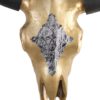 Buffelkop S - 60x60x10 - Goud/zwart - Metaal - Afbeelding 3